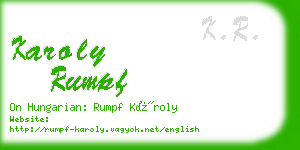 karoly rumpf business card